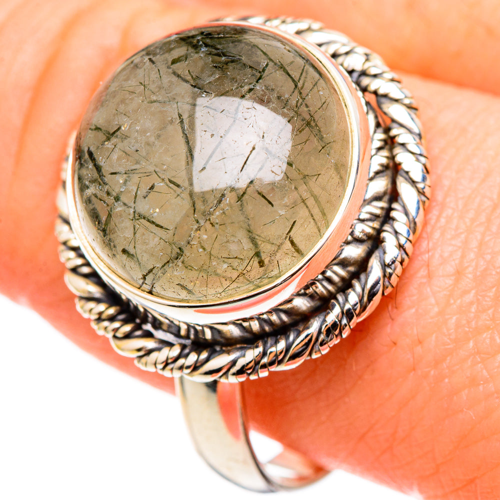 Tourmalinated Quartz Rings handcrafted by Anasilvercos - RING98978