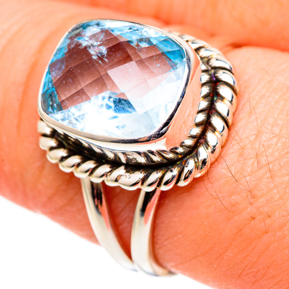 Blue Topaz Rings handcrafted by Anasilvercos - RING98988