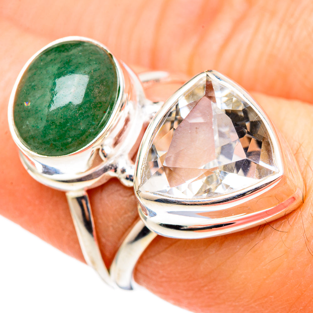 Green Aventurine Rings handcrafted by Anasilvercos - RING98995
