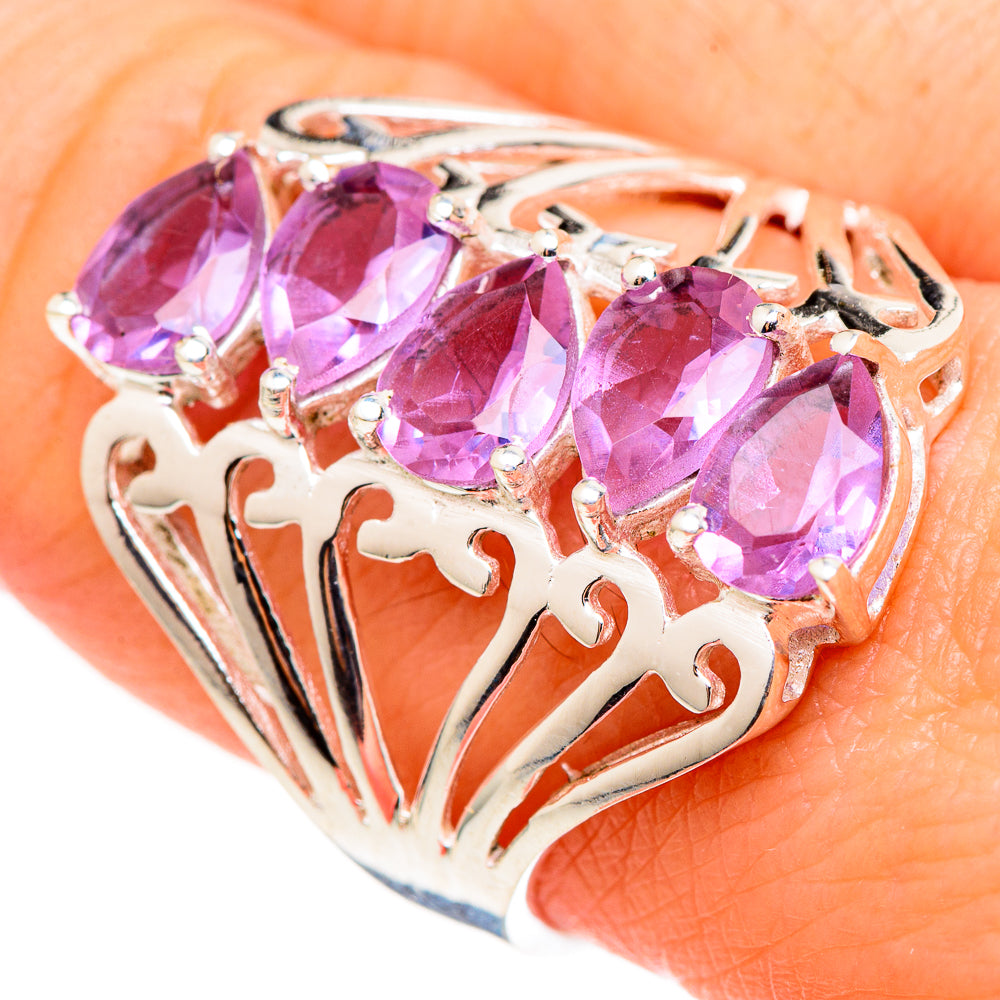 Color Change Alexandrite (lab.) Rings handcrafted by Anasilvercos - RING99007