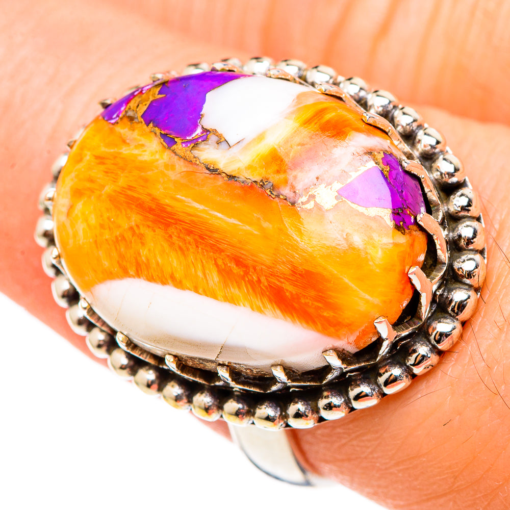 Spiny Oyster Turquoise Rings handcrafted by Anasilvercos - RING99020