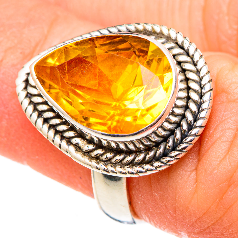 Citrine Rings handcrafted by Anasilvercos - RING99036