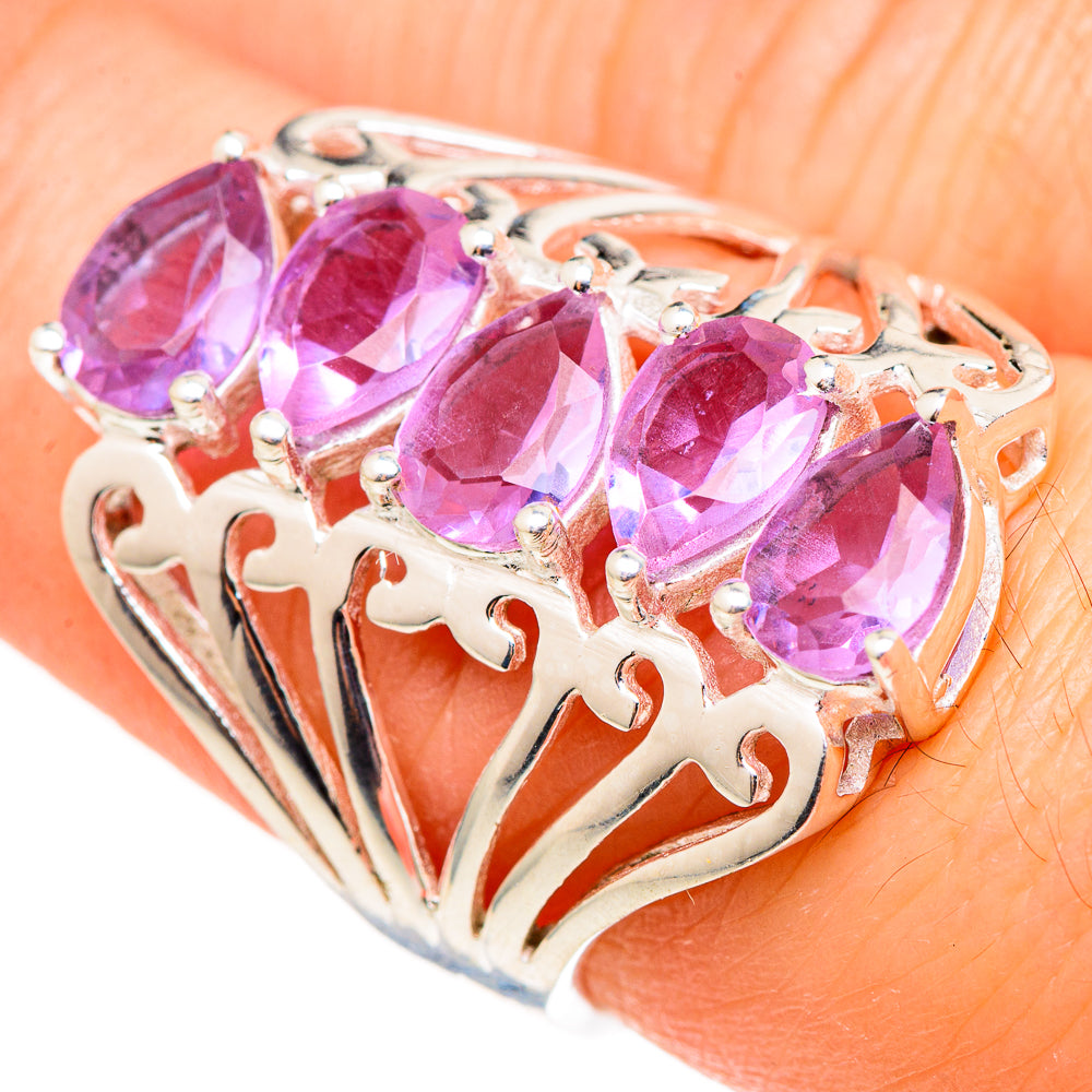 Color Change Alexandrite (lab.) Rings handcrafted by Anasilvercos - RING99042
