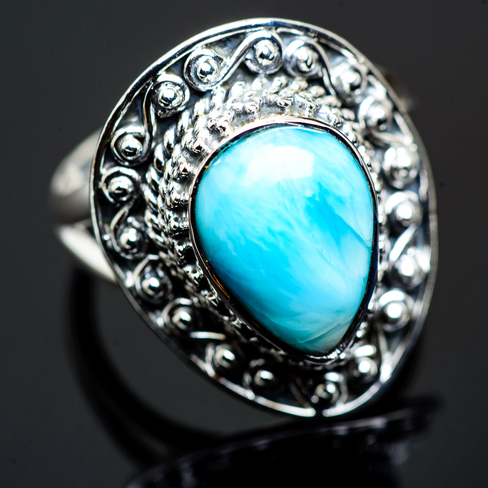 Larimar Rings handcrafted by Anasilvercos - RING990496