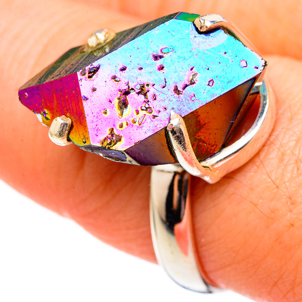 Titanium Sunshine Druzy Rings handcrafted by Anasilvercos - RING99051