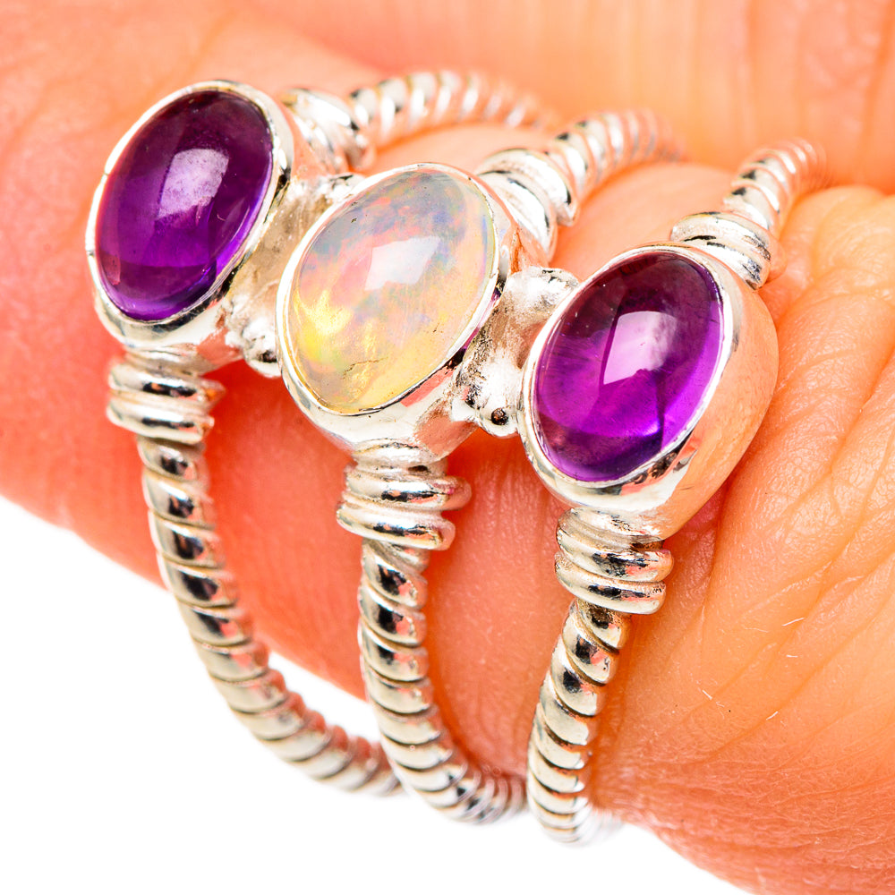 Ethiopian Opal Rings handcrafted by Anasilvercos - RING99057