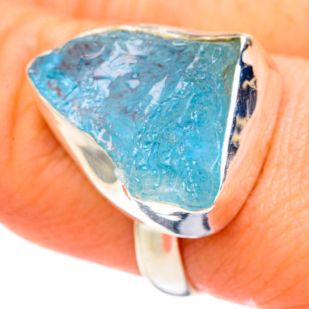 Aquamarine Rings handcrafted by Anasilvercos - RING99061