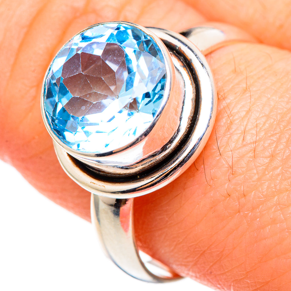 Blue Topaz Rings handcrafted by Anasilvercos - RING99063