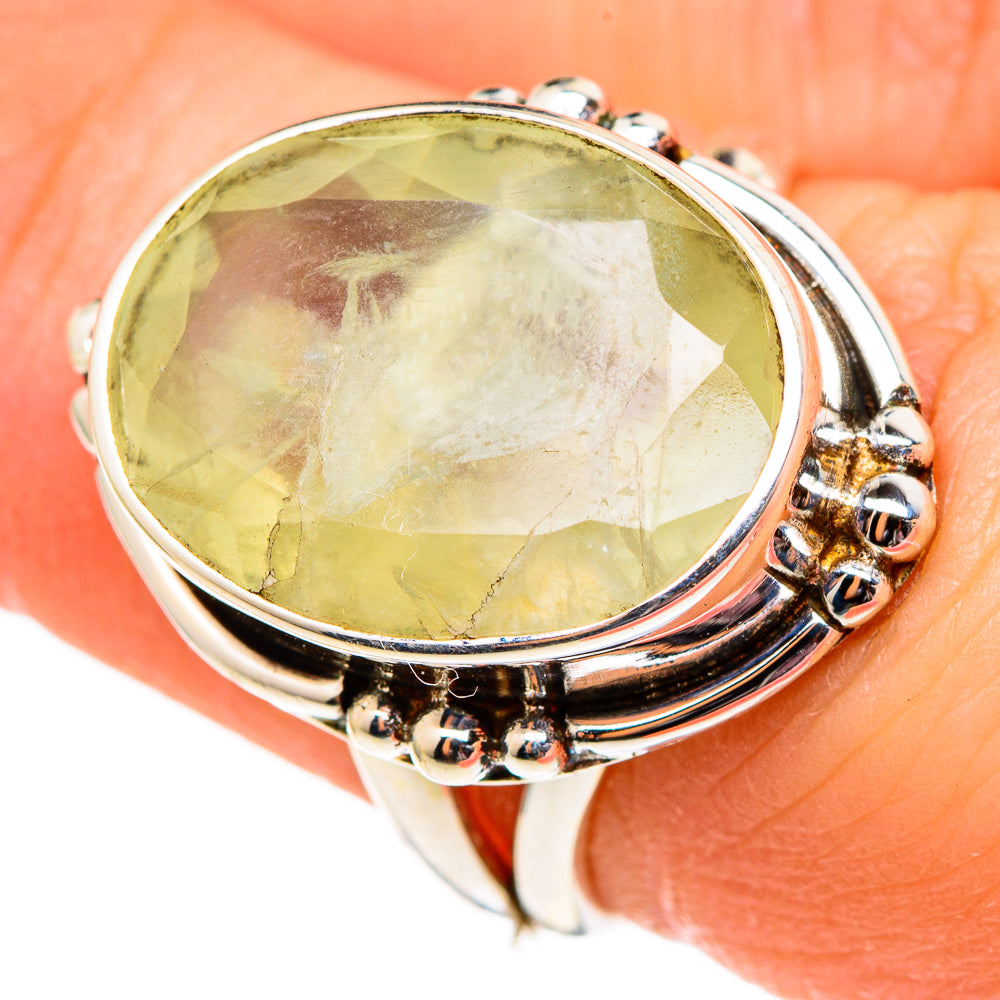 Prehnite Rings handcrafted by Anasilvercos - RING99066