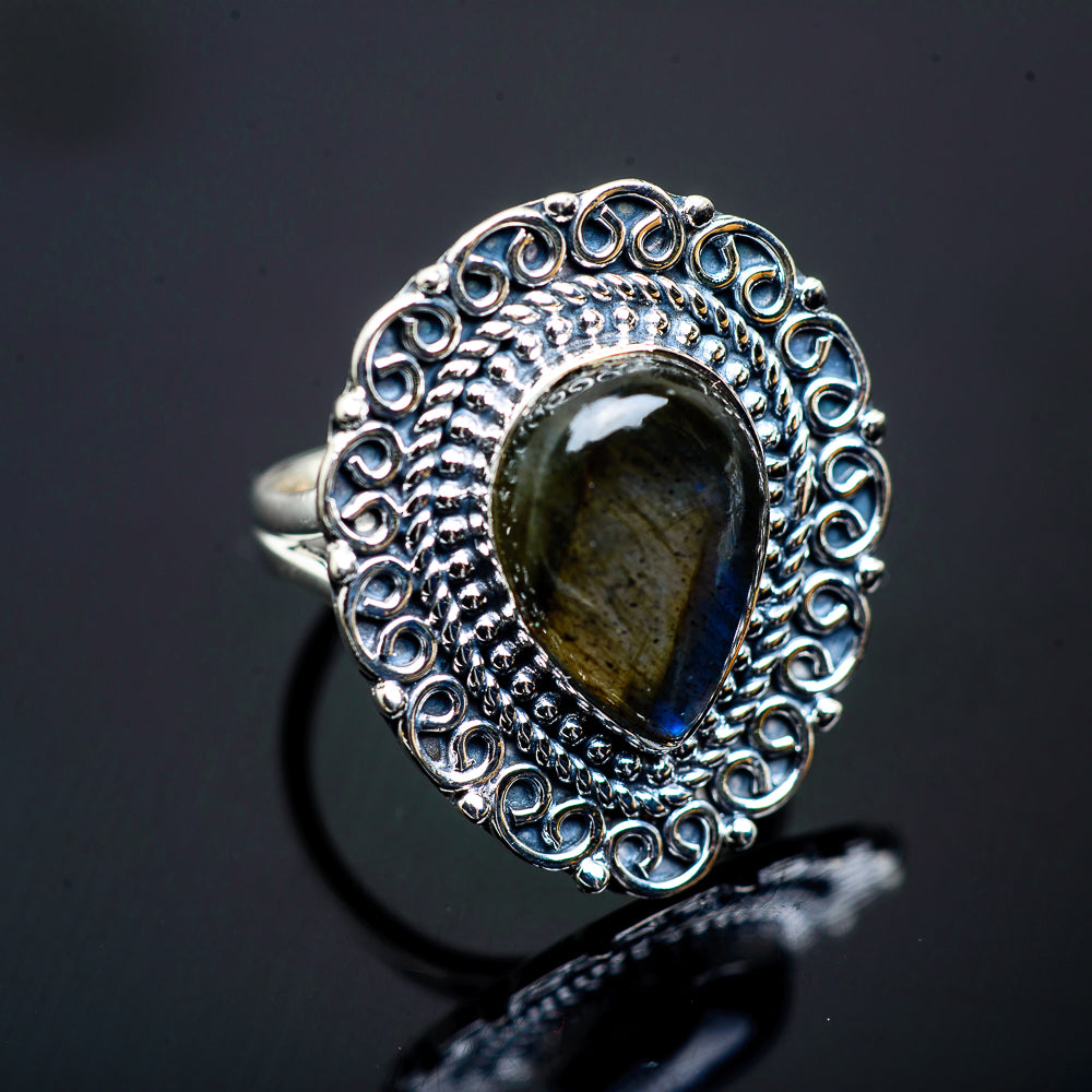 Labradorite Rings handcrafted by Anasilvercos - RING990757