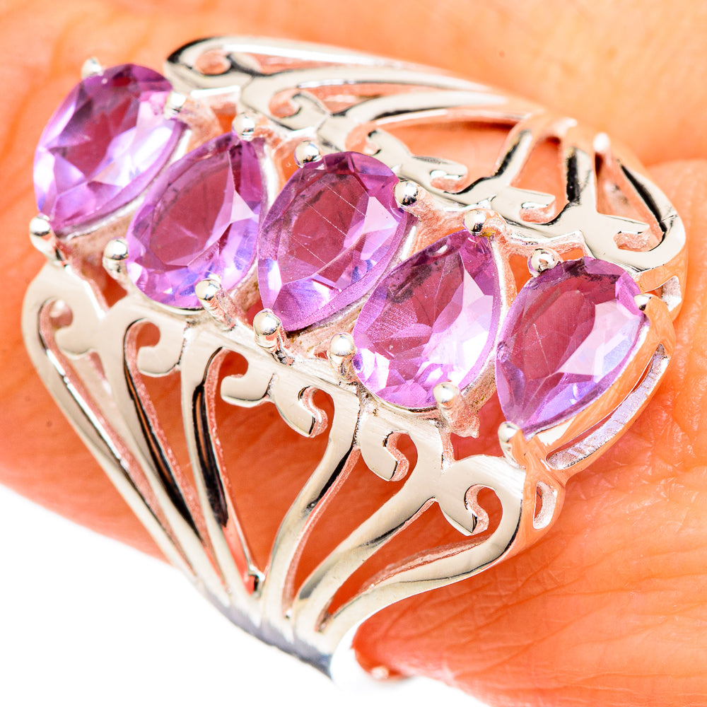 Color Change Alexandrite (lab.) Rings handcrafted by Anasilvercos - RING99079