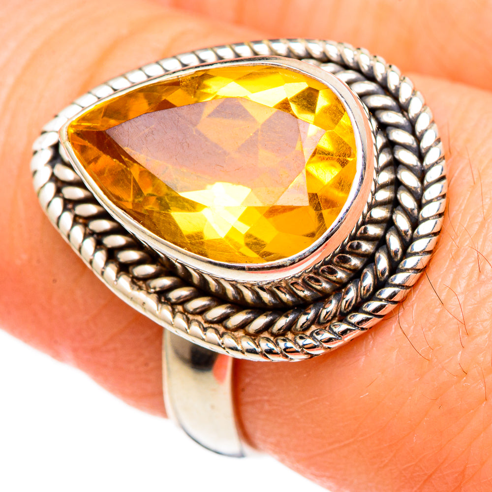 Citrine Rings handcrafted by Anasilvercos - RING99105
