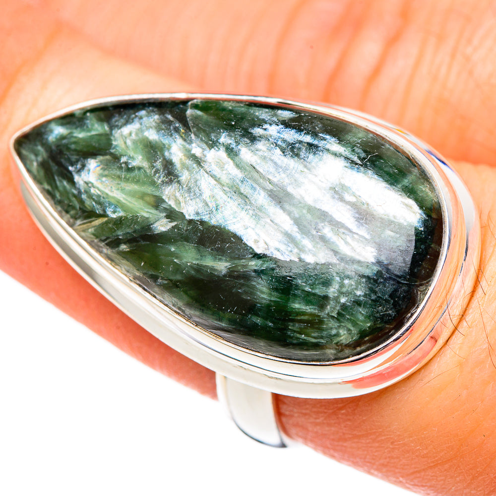 Seraphinite Rings handcrafted by Anasilvercos - RING99123