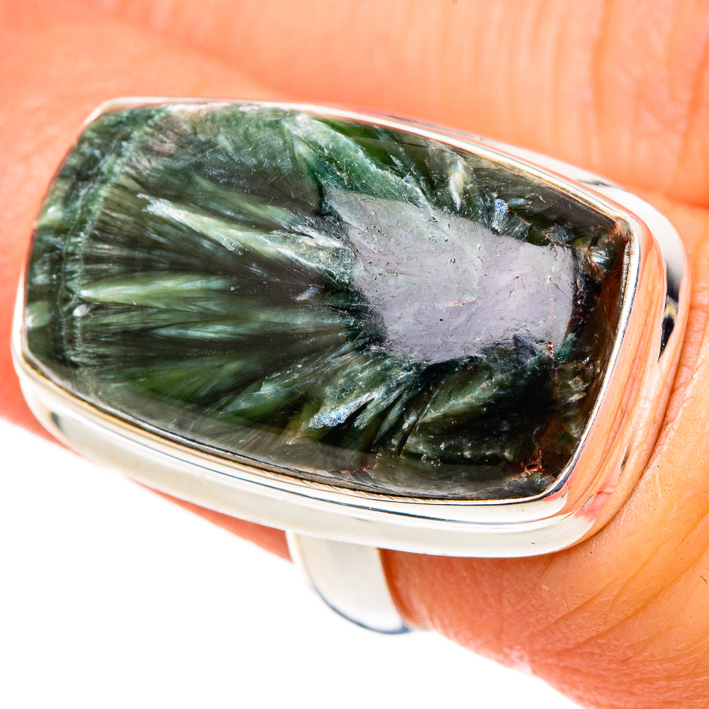 Seraphinite Rings handcrafted by Anasilvercos - RING99125