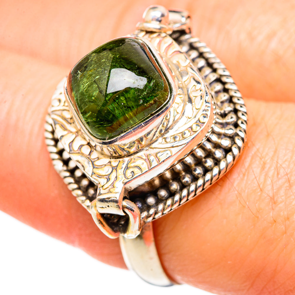 Green Tourmaline Rings handcrafted by Anasilvercos - RING99130