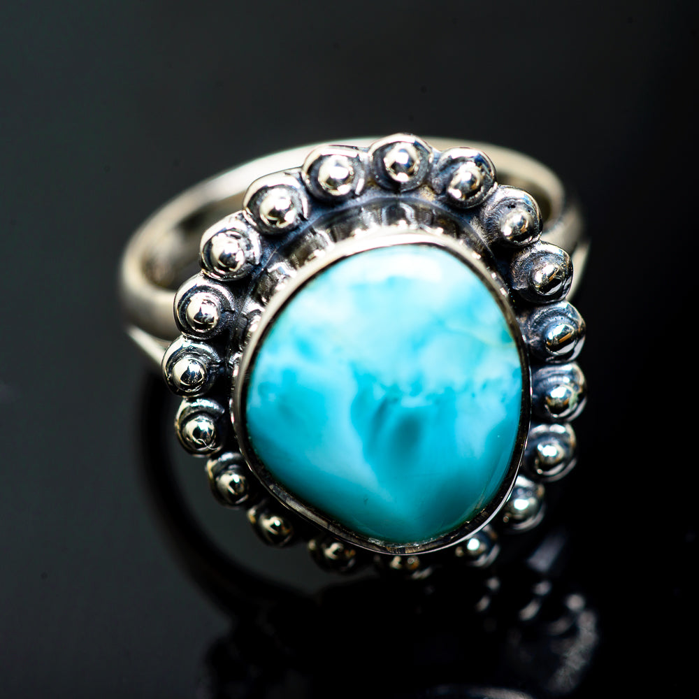 Larimar Rings handcrafted by Anasilvercos - RING991359
