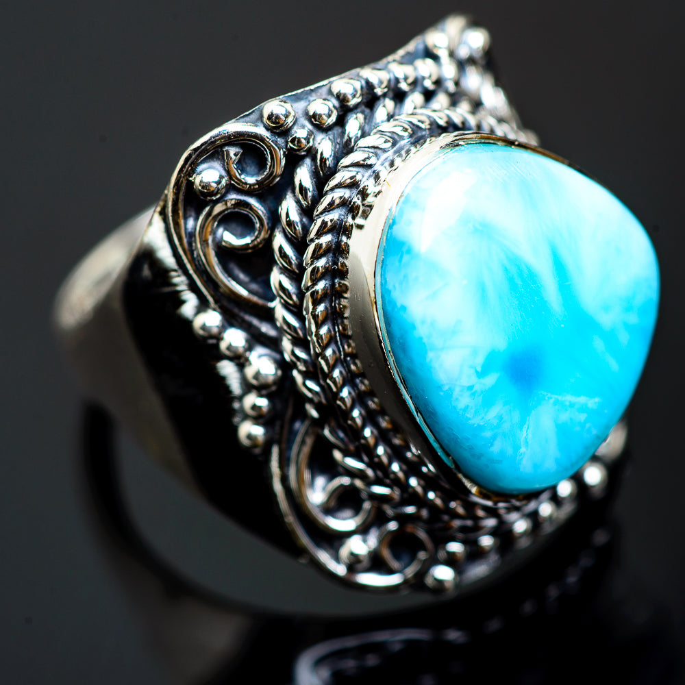 Larimar Rings handcrafted by Anasilvercos - RING991424