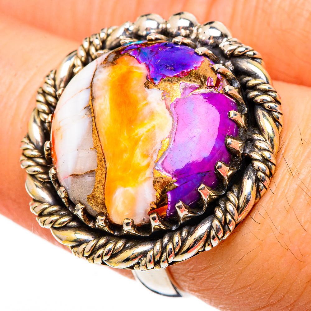 Spiny Oyster Turquoise Rings handcrafted by Anasilvercos - RING99149