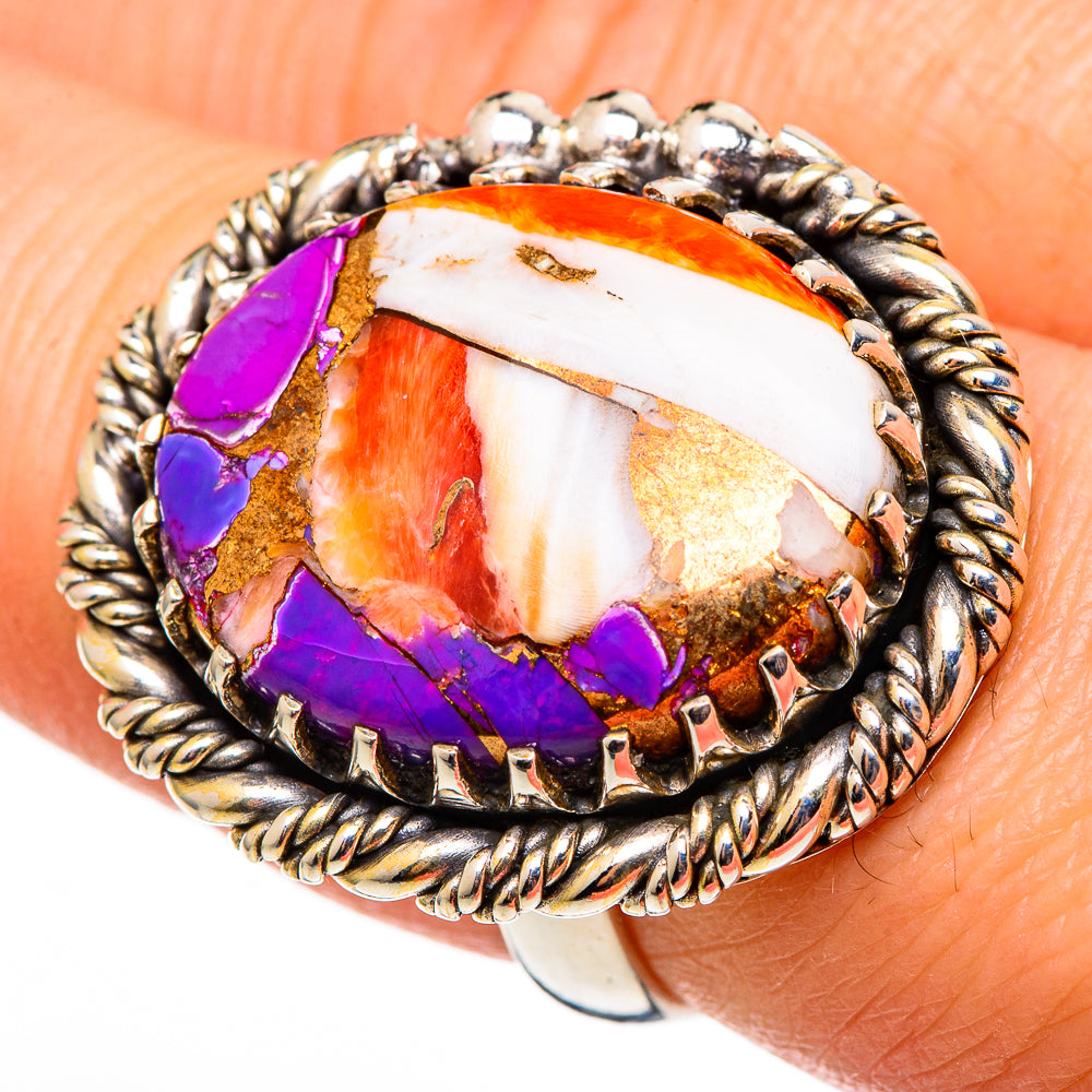 Spiny Oyster Turquoise Rings handcrafted by Anasilvercos - RING99150