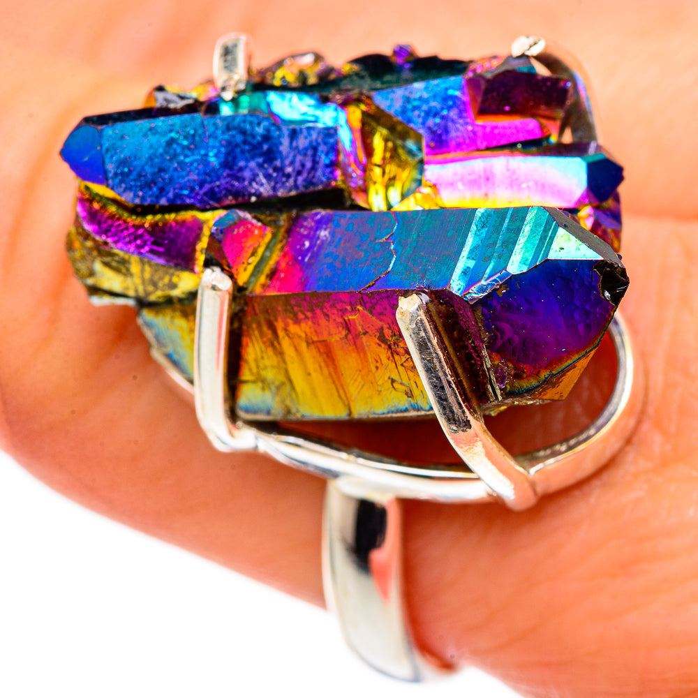 Titanium Sunshine Druzy Rings handcrafted by Anasilvercos - RING99152