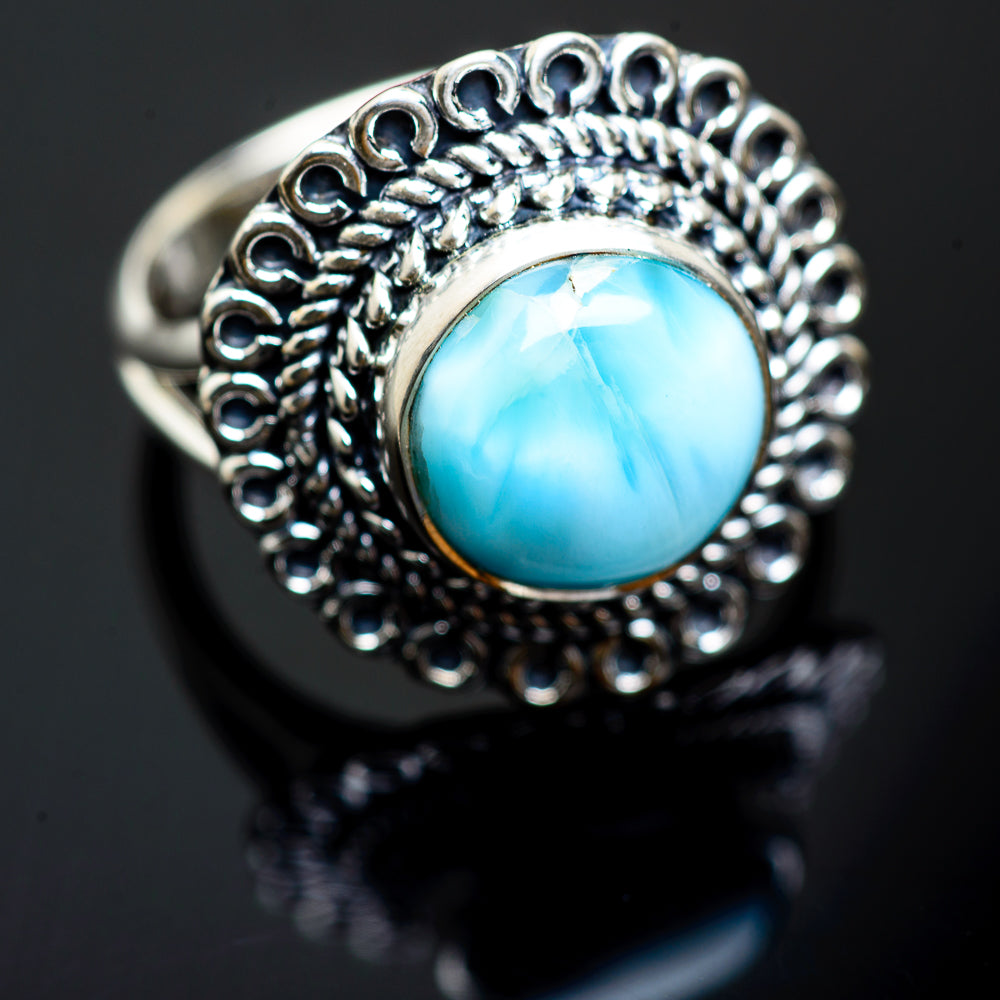 Larimar Rings handcrafted by Anasilvercos - RING991533
