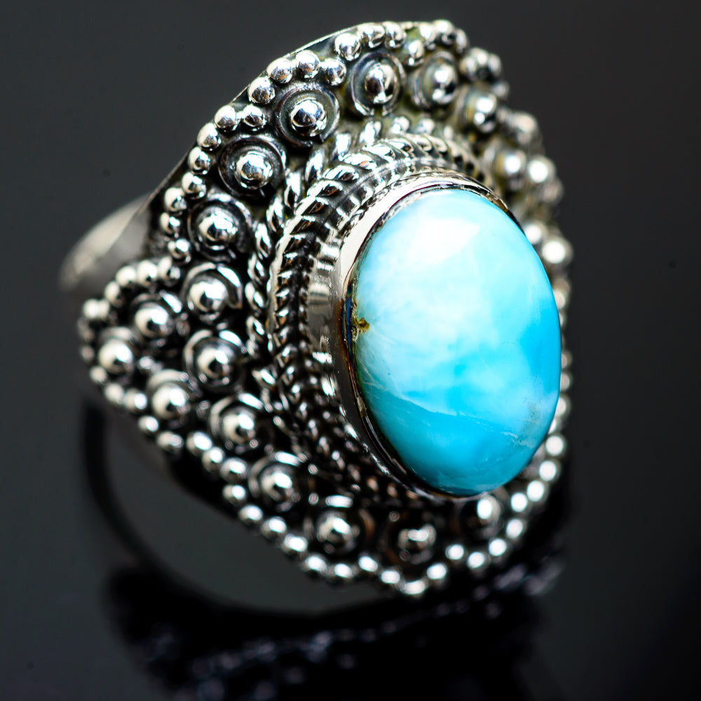Larimar Rings handcrafted by Anasilvercos - RING991605