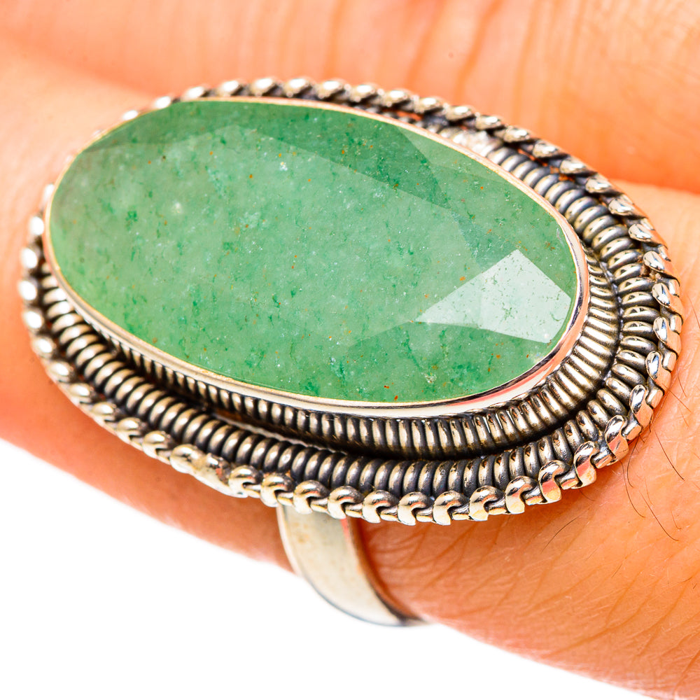 Green Aventurine Rings handcrafted by Anasilvercos - RING99171