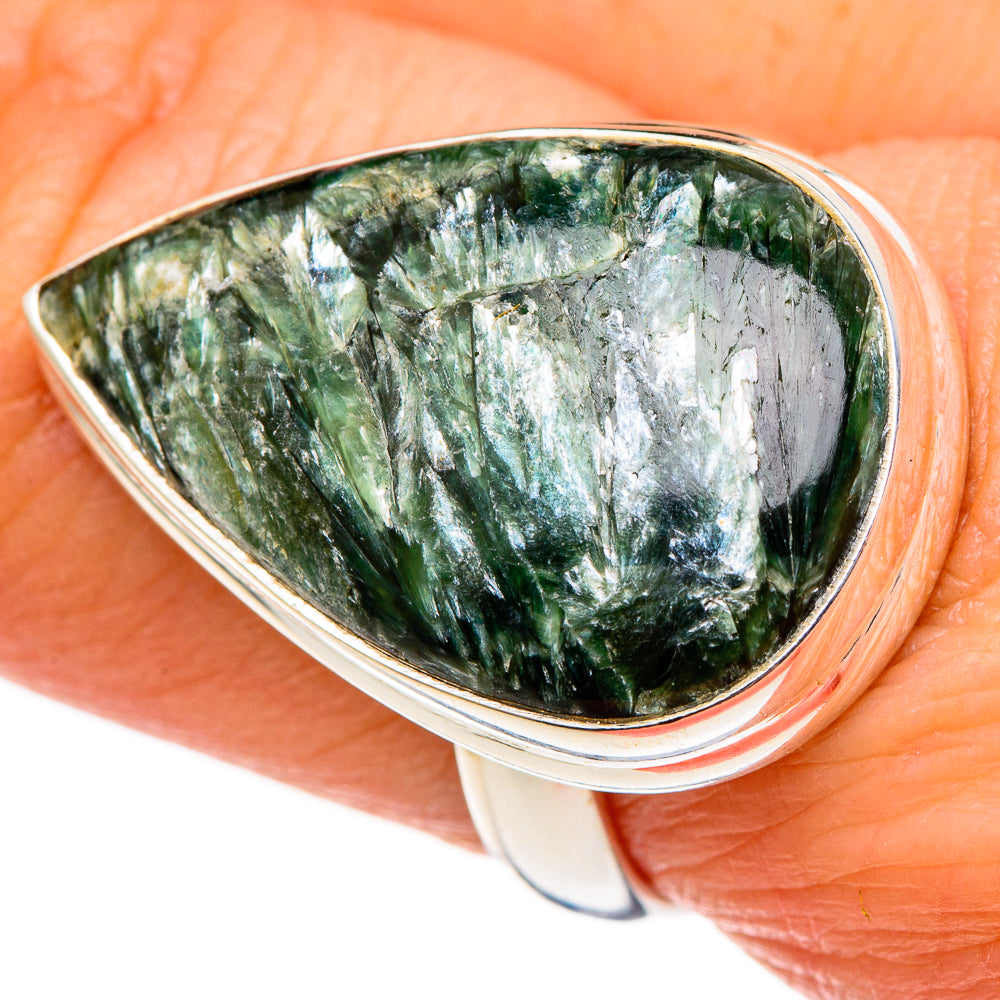 Seraphinite Rings handcrafted by Anasilvercos - RING99173