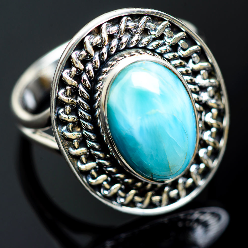 Larimar Rings handcrafted by Anasilvercos - RING991848