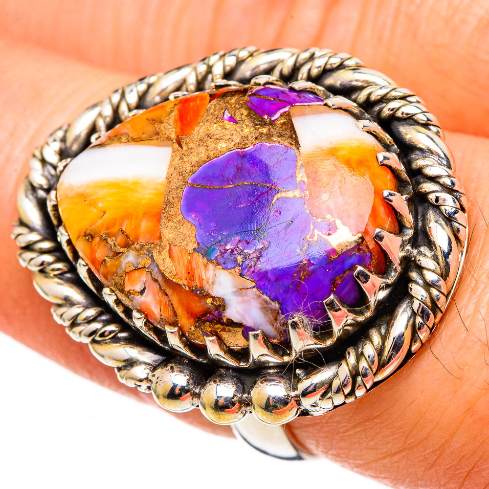 Spiny Oyster Turquoise Rings handcrafted by Anasilvercos - RING99200