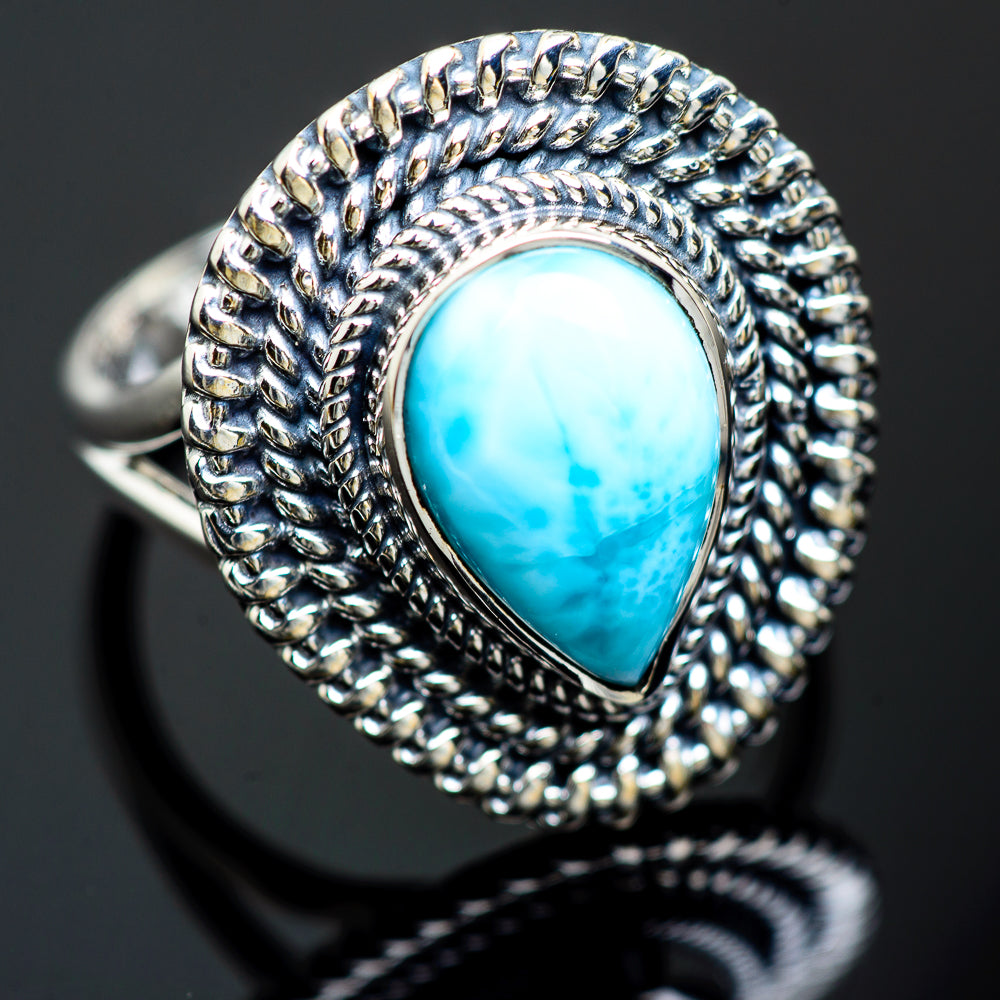 Larimar Rings handcrafted by Anasilvercos - RING992059