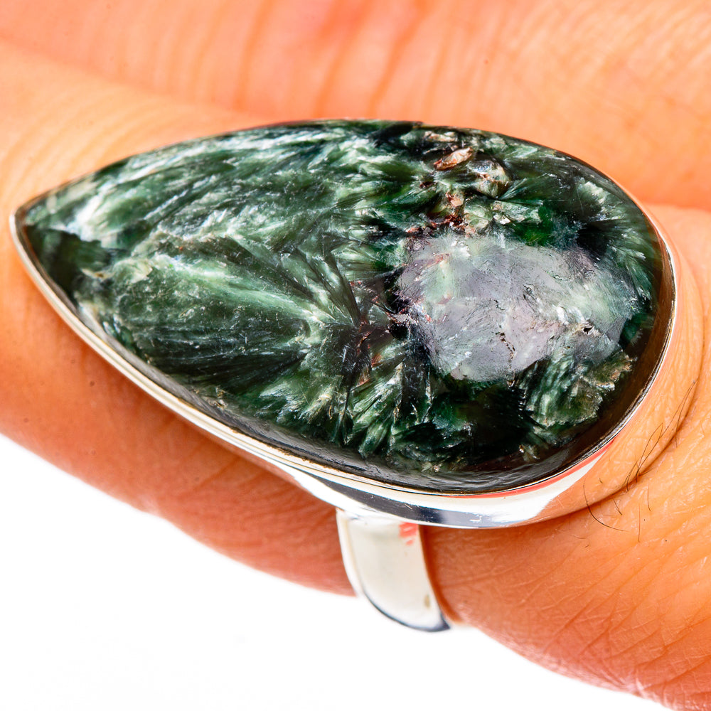 Seraphinite Rings handcrafted by Anasilvercos - RING99206