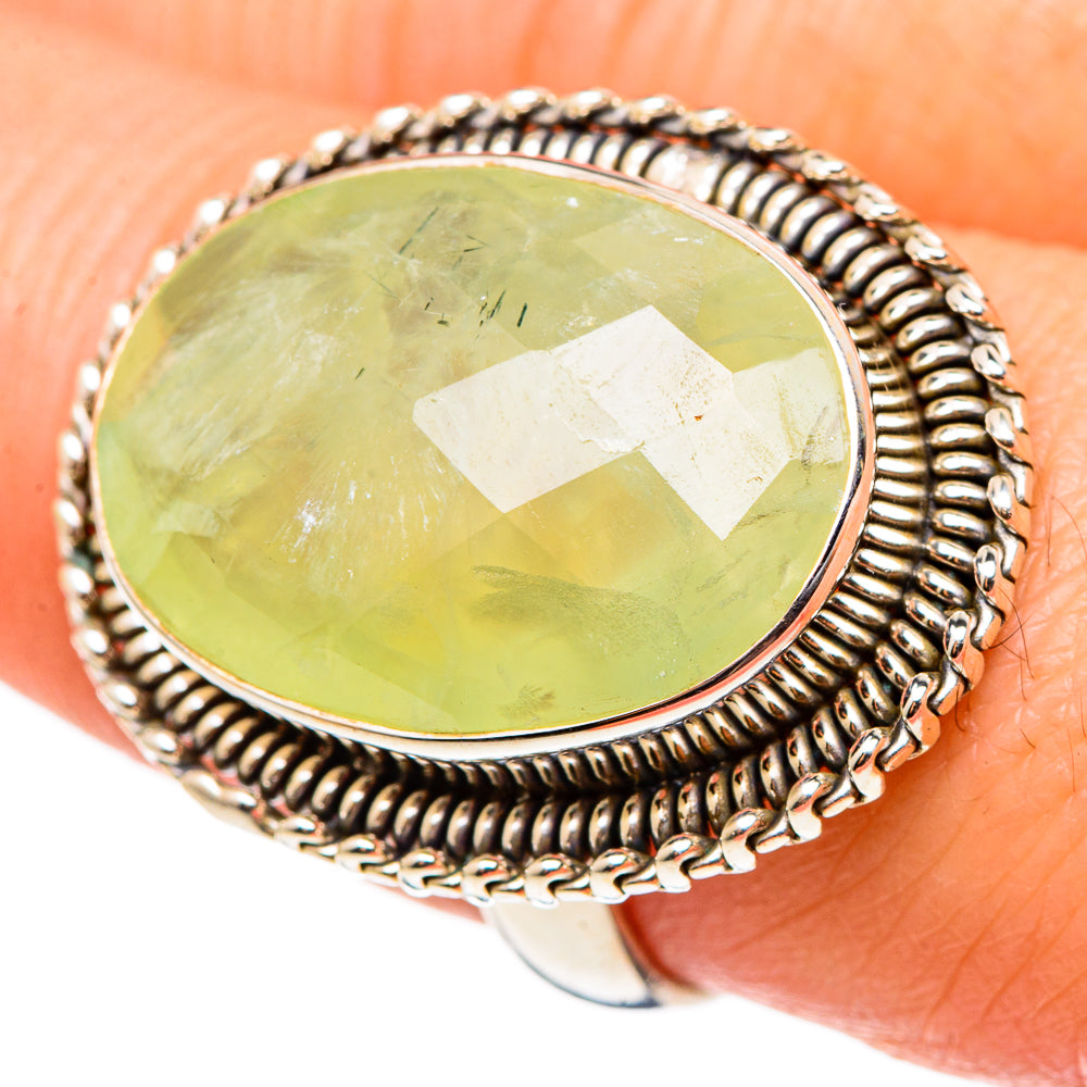 Prehnite Rings handcrafted by Anasilvercos - RING99207