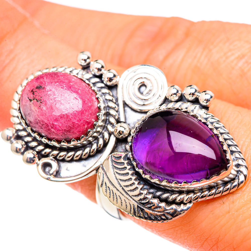 Rhodonite Rings handcrafted by Anasilvercos - RING99224