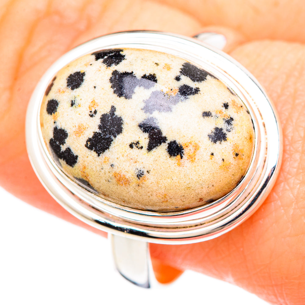 Dalmatian Jasper Rings handcrafted by Anasilvercos - RING99248