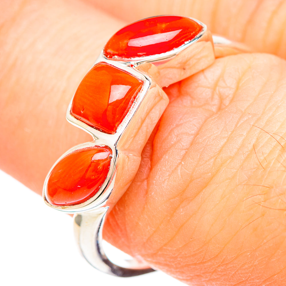 Red Coral Rings handcrafted by Anasilvercos - RING99257
