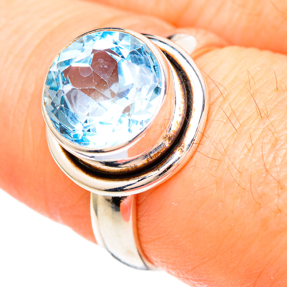 Blue Topaz Rings handcrafted by Anasilvercos - RING99282