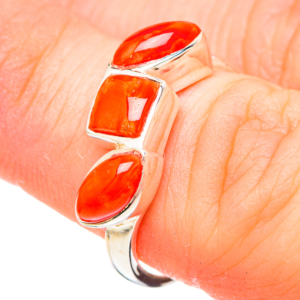 Red Coral Rings handcrafted by Anasilvercos - RING99300