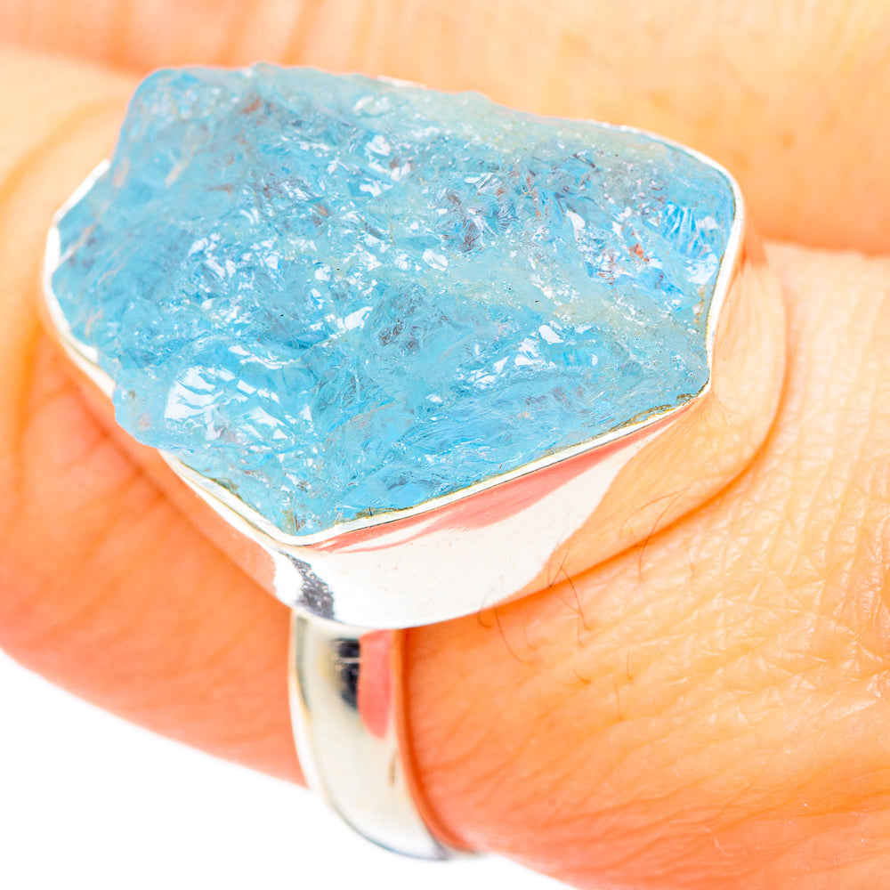Aquamarine Rings handcrafted by Anasilvercos - RING99324