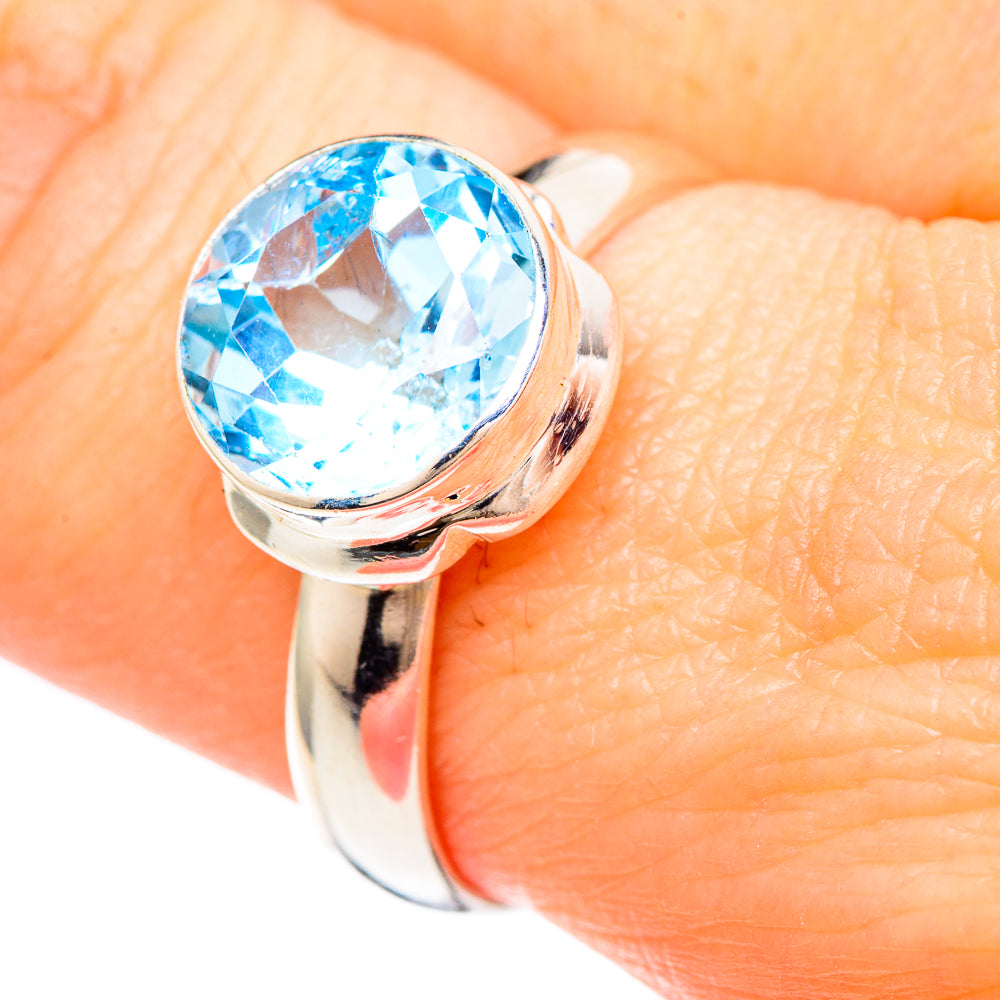 Blue Topaz Rings handcrafted by Anasilvercos - RING99325