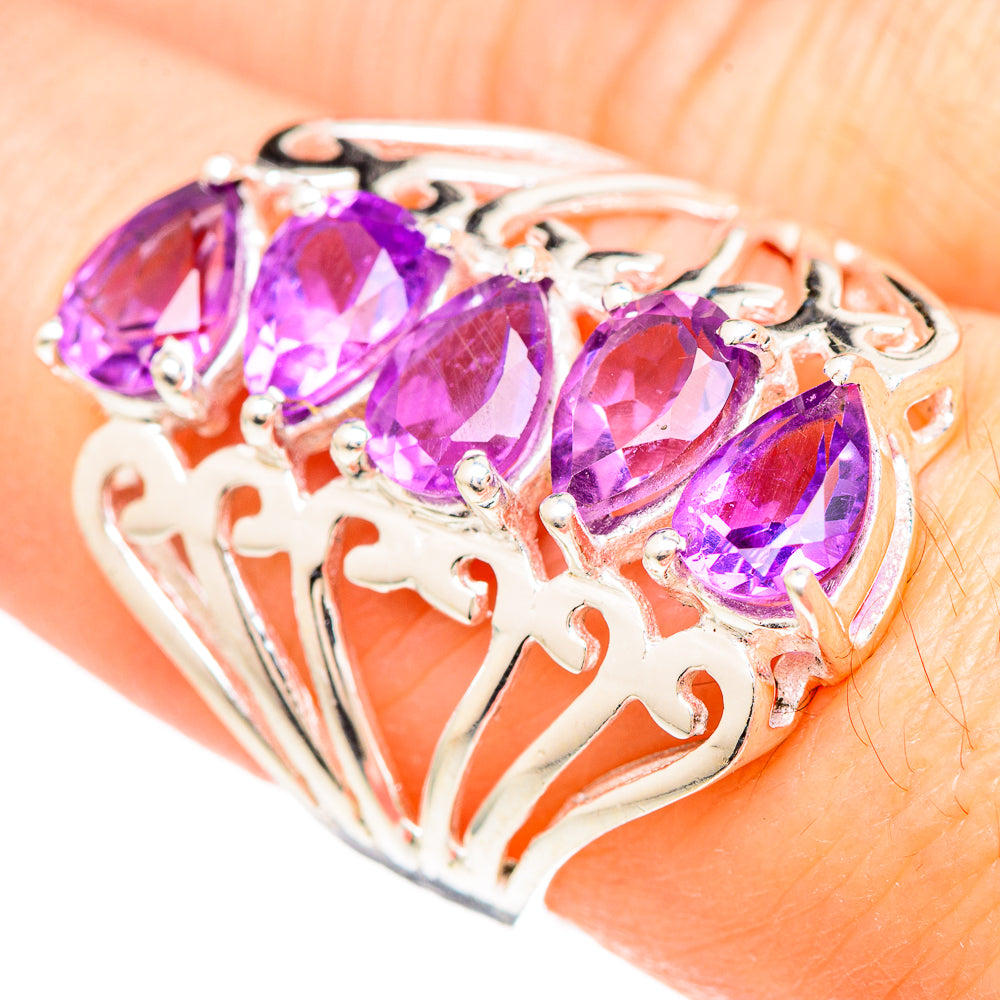 Color Change Alexandrite (lab.) Rings handcrafted by Anasilvercos - RING99344