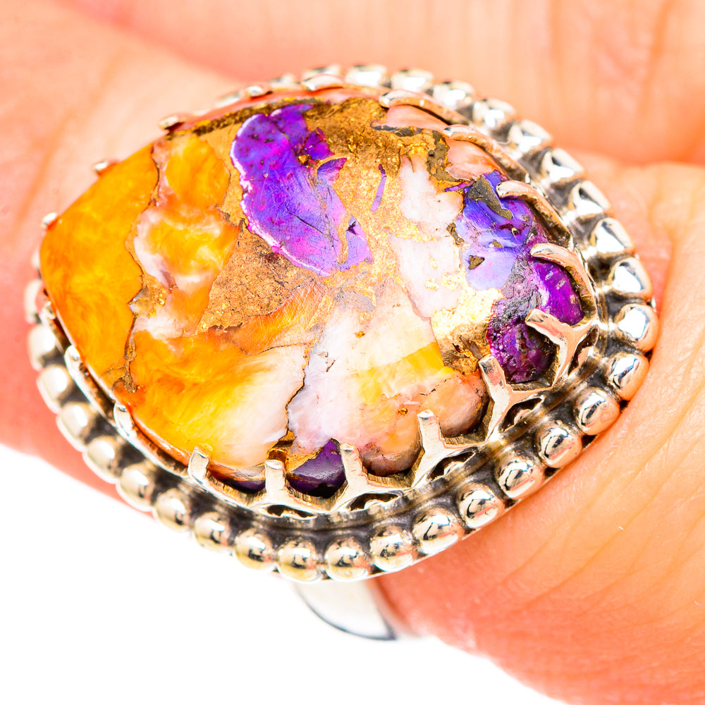 Spiny Oyster Turquoise Rings handcrafted by Anasilvercos - RING99354
