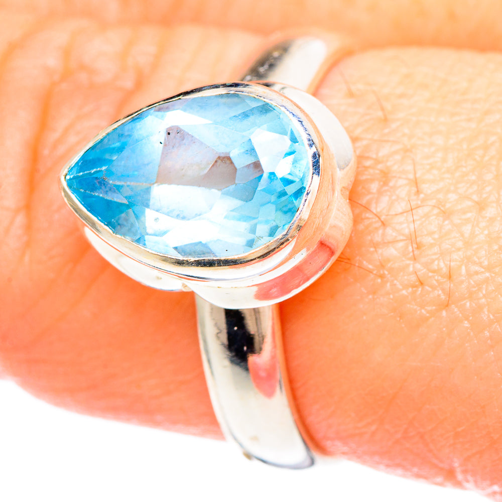 Blue Topaz Rings handcrafted by Anasilvercos - RING99366