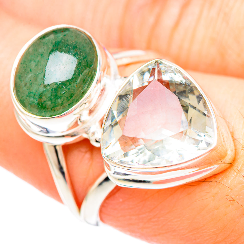 Green Amethyst Rings handcrafted by Anasilvercos - RING99369