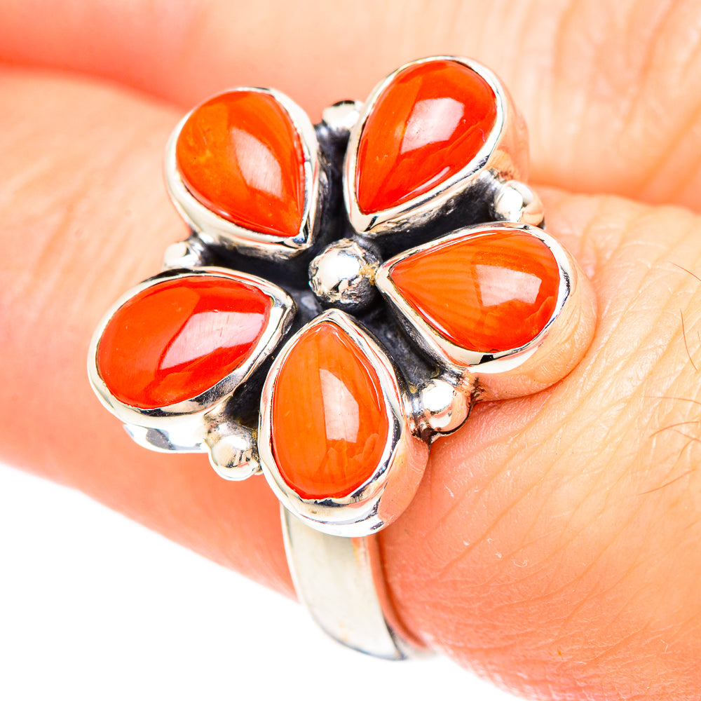 Carnelian Rings handcrafted by Anasilvercos - RING99377