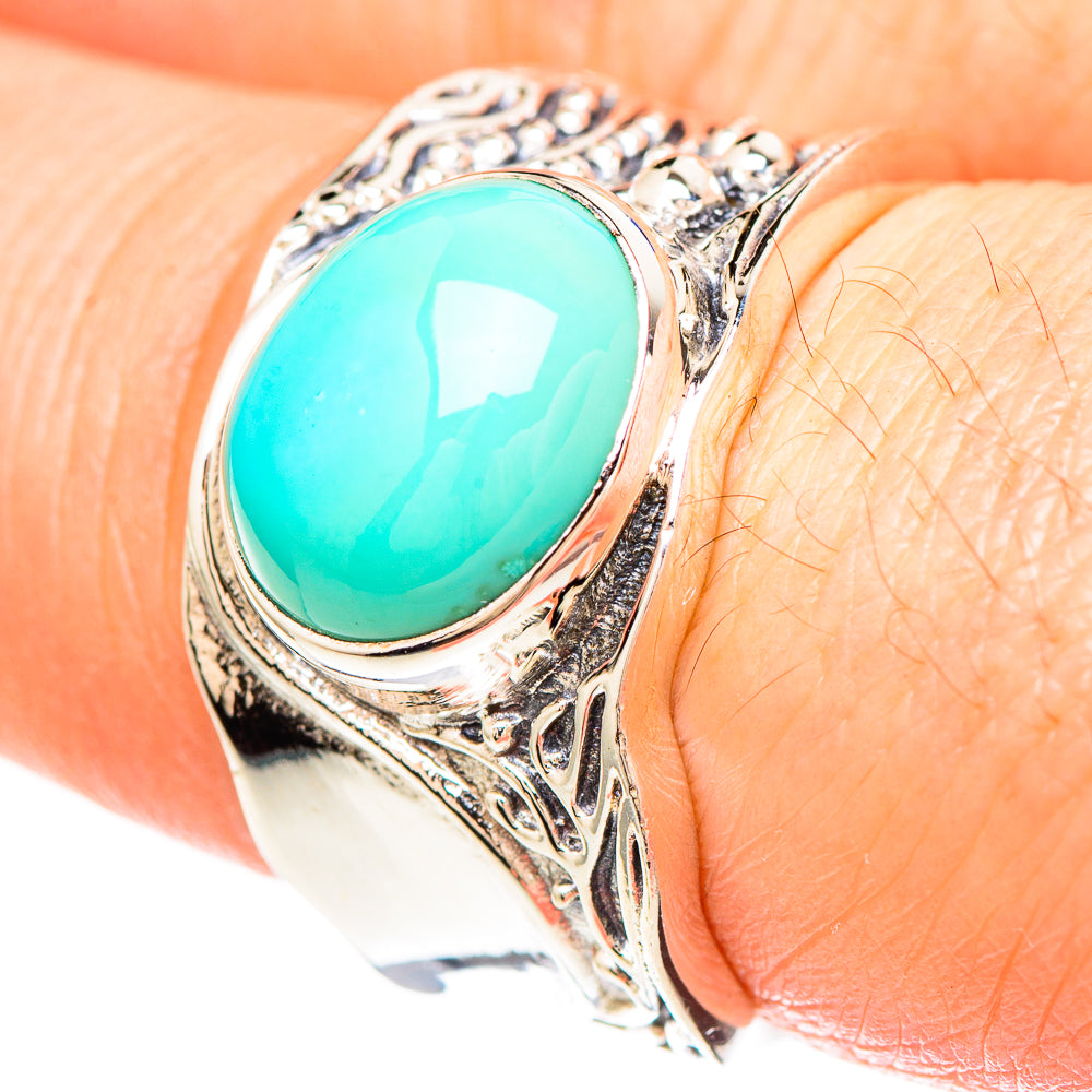 Sleeping Beauty Turquoise Rings handcrafted by Anasilvercos - RING99406