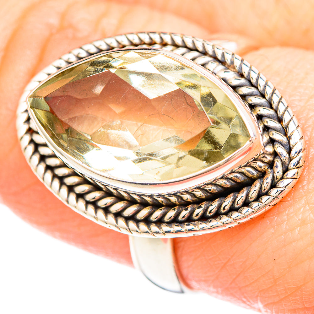 Green Amethyst Rings handcrafted by Anasilvercos - RING99407