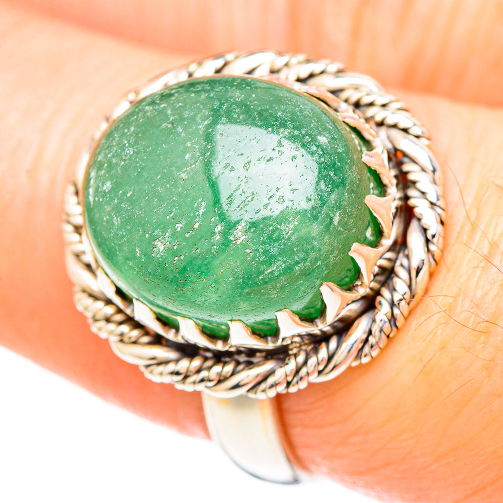 Green Aventurine Rings handcrafted by Anasilvercos - RING99409