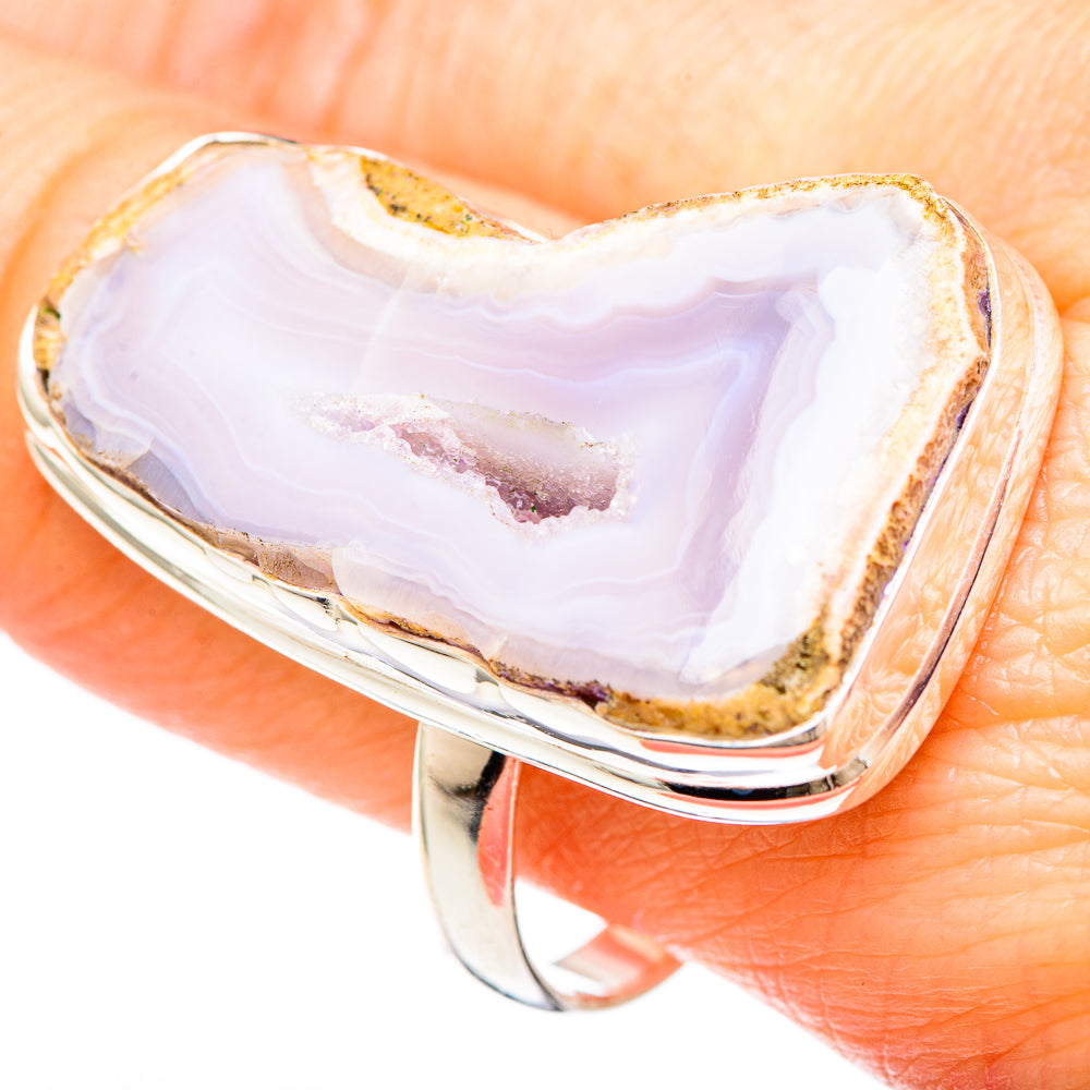 White Geode Slice Rings handcrafted by Anasilvercos - RING99457