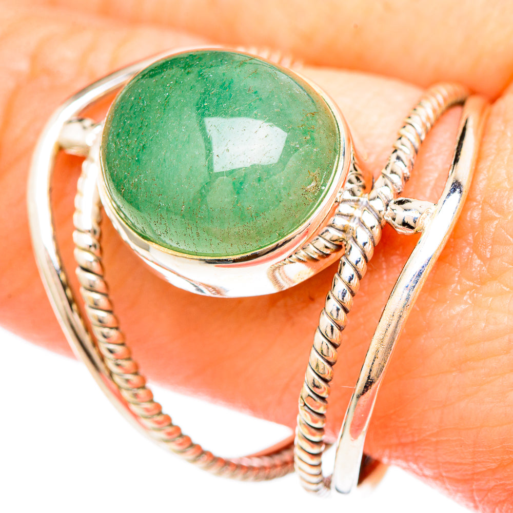 Green Aventurine Rings handcrafted by Anasilvercos - RING99478